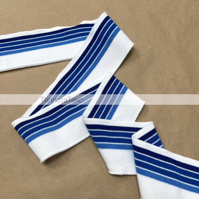 Белый с синими полосами 3753