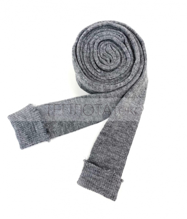 Рукав полушерсть 6,5 см, рапорт 2*2  Меланж (Серый 161/м)