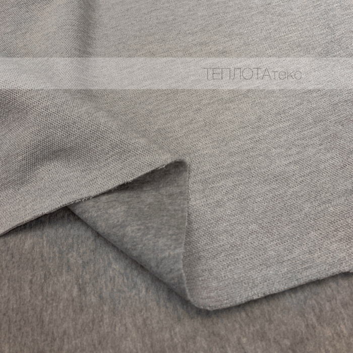 Футер 3х нитка ПИКЕ начес, Пенье компакт (Светло-серый меланж 6 )